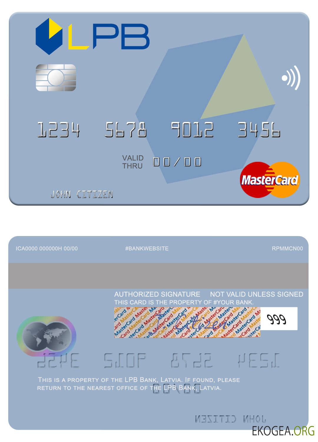 Lettonie LPB Bank mastercard